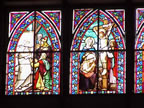 Stained glass windows in the church built by Eiffel in Santa Rosalia