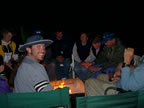 Jess and our new friends from Colorado by our Duraflame campfire