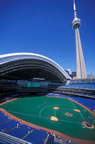 Skydome in Toronto with CNA Tower in background