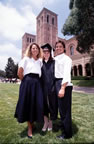 Dirk, Coleen, Lisa at UCLA on Lisa's grad day