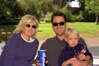 Son Dirk, daughter-in-law Kristen, grandson Cameron