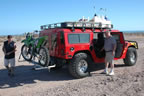 About to unload the bike north of Puertecitos.